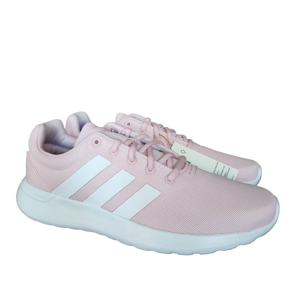 adidas Lite Racer CLN 2.0 Running Shoe, Clear Pink/White/White, 6.5 US